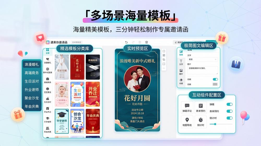 不用会设计！1分钟自制宝宝百日电子请柬，新手零失败教程